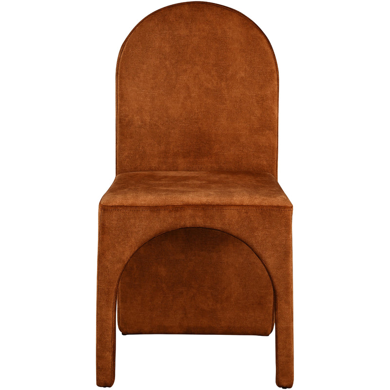 Meridian Summer Cognac Velvet Dining Side Chair IMAGE 4