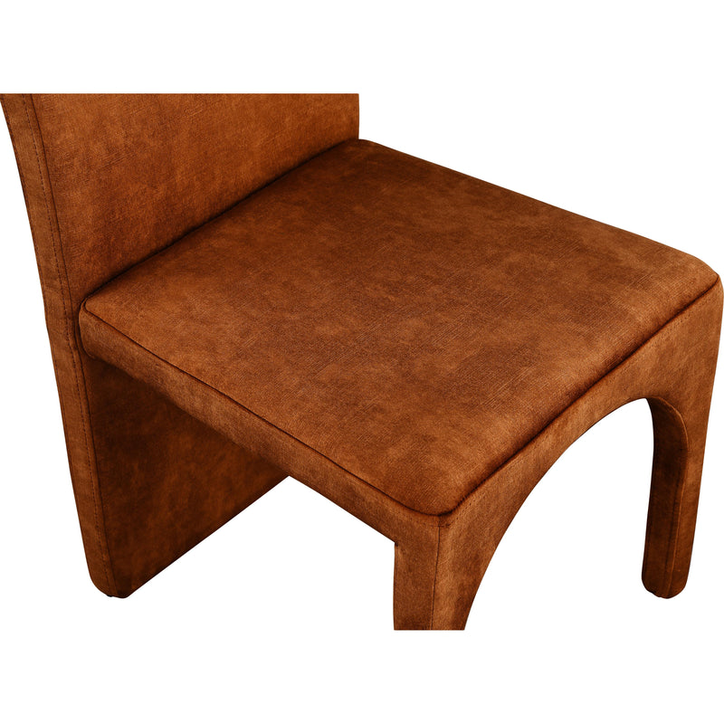 Meridian Summer Cognac Velvet Dining Side Chair IMAGE 5