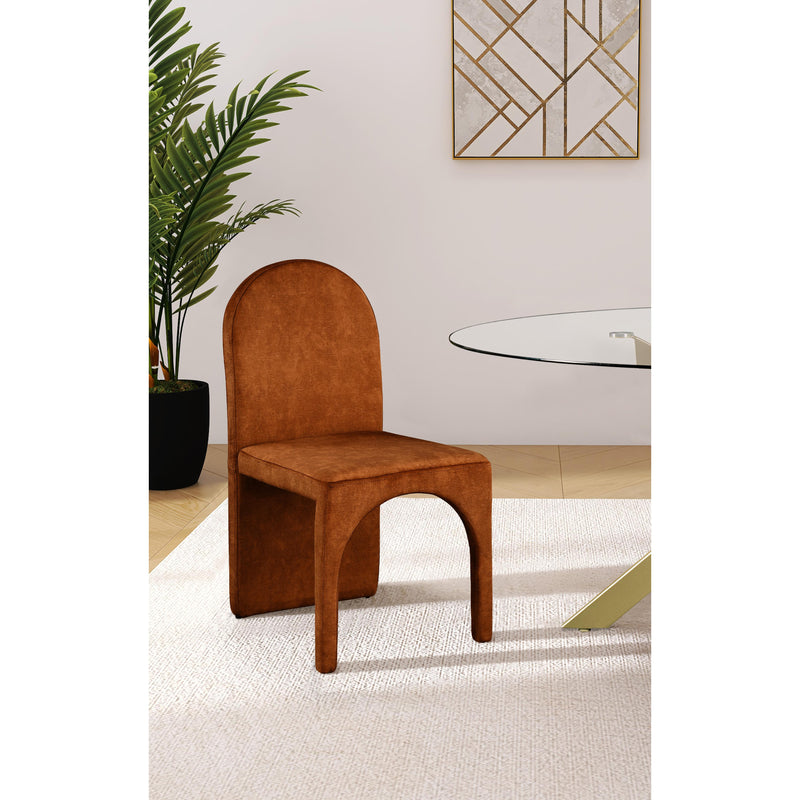 Meridian Summer Cognac Velvet Dining Side Chair IMAGE 6