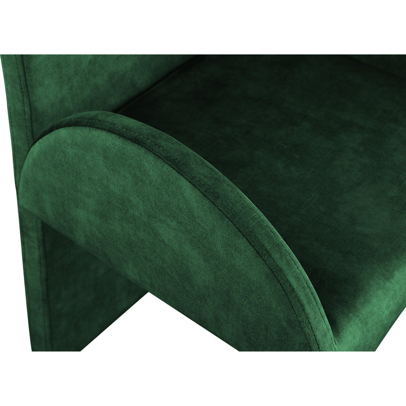 Meridian Summer Green Velvet Dining Arm Chair IMAGE 5