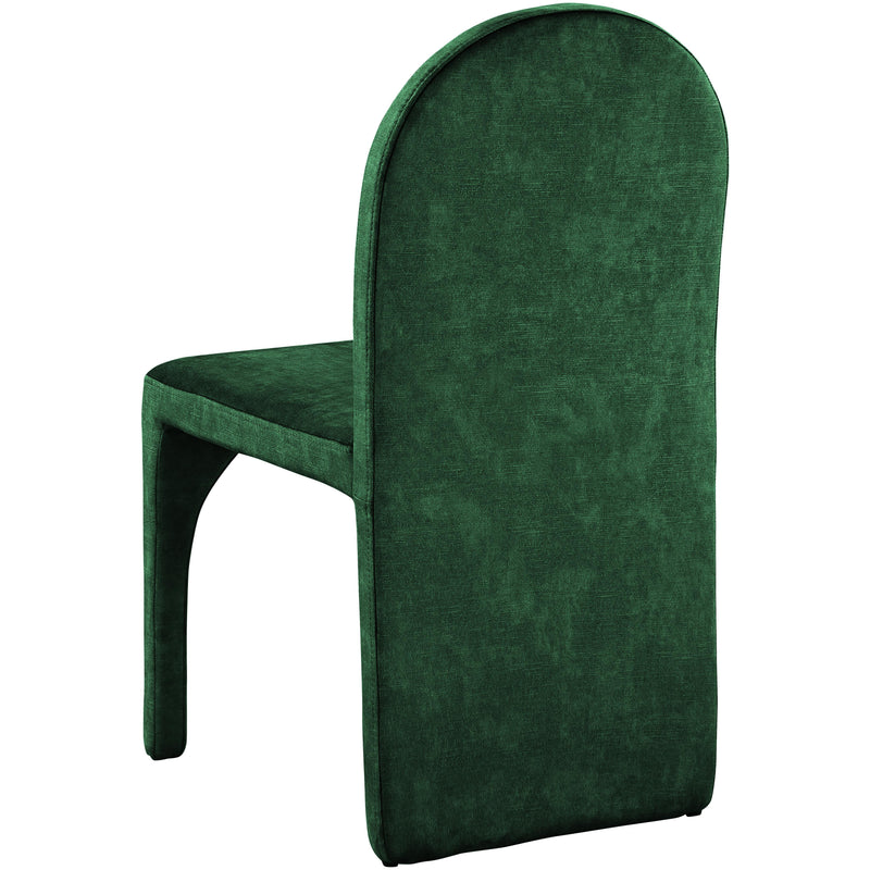 Meridian Summer Green Velvet Dining Side Chair IMAGE 2