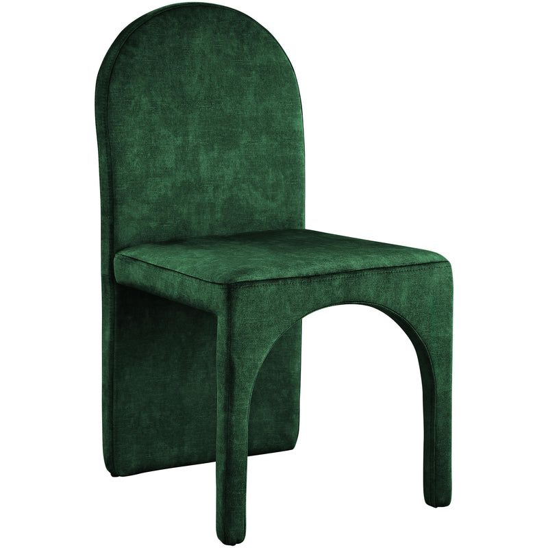 Meridian Summer Green Velvet Dining Side Chair IMAGE 3