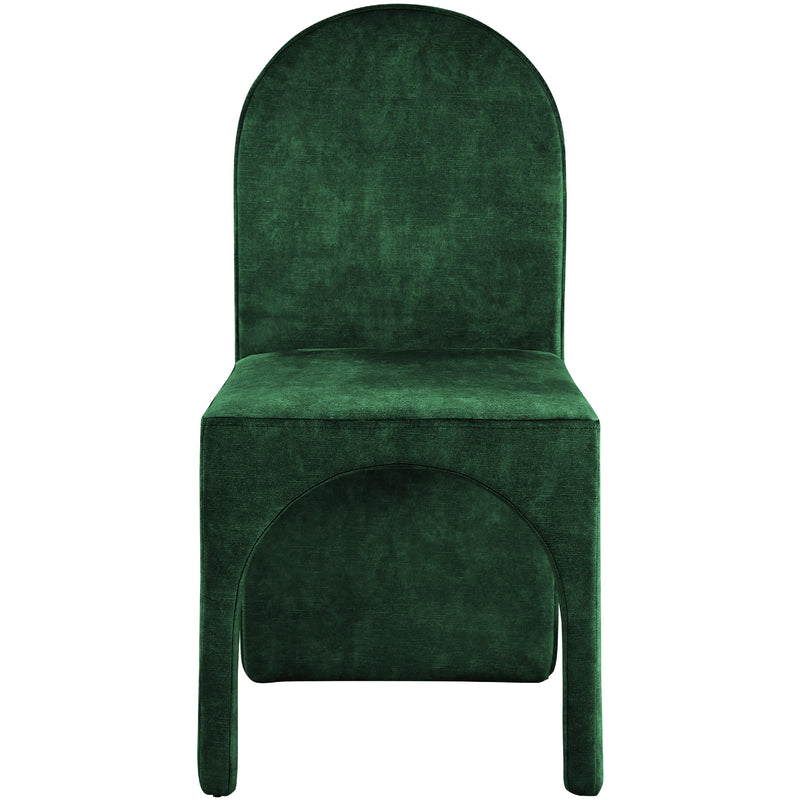 Meridian Summer Green Velvet Dining Side Chair IMAGE 4