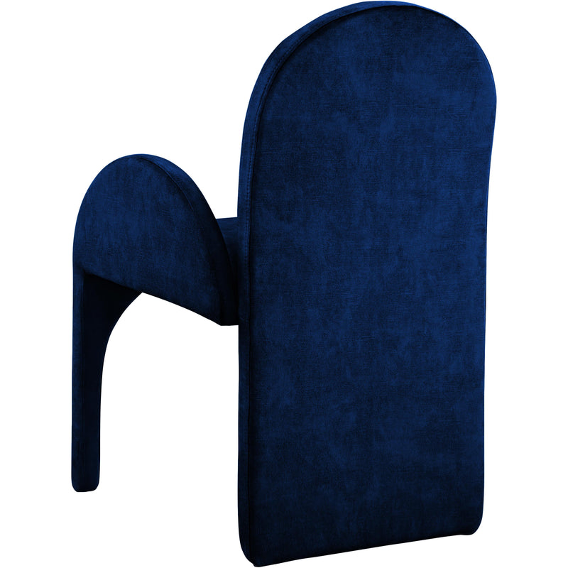 Meridian Summer Navy Velvet Dining Arm Chair IMAGE 2