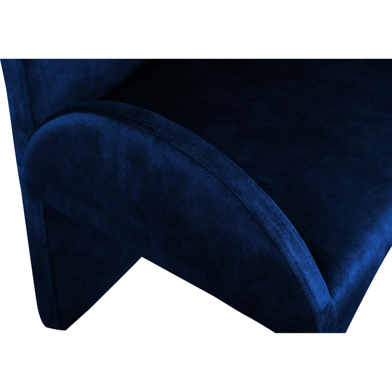 Meridian Summer Navy Velvet Dining Arm Chair IMAGE 5