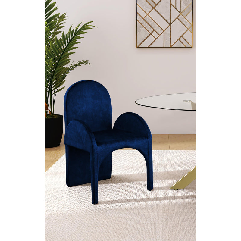 Meridian Summer Navy Velvet Dining Arm Chair IMAGE 6