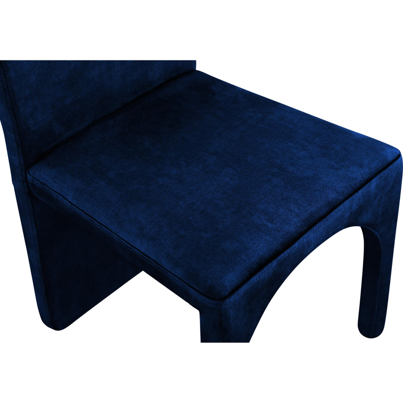 Meridian Summer Navy Velvet Dining Side Chair IMAGE 5