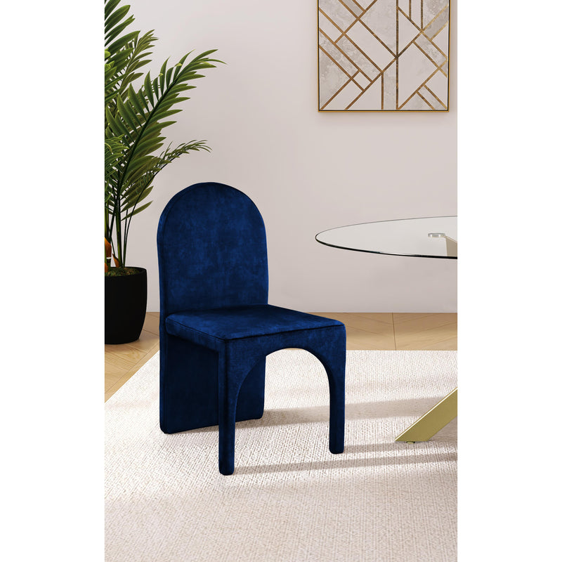 Meridian Summer Navy Velvet Dining Side Chair IMAGE 6