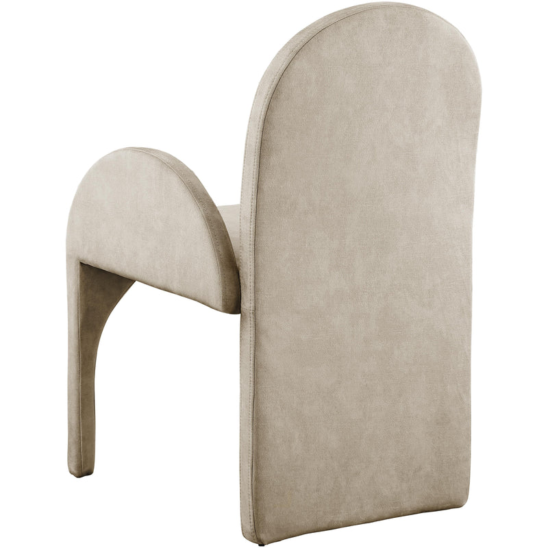 Meridian Summer Stone Velvet Dining Arm Chair IMAGE 2