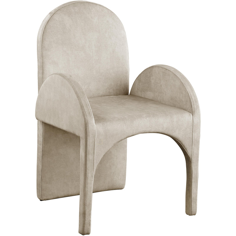 Meridian Summer Stone Velvet Dining Arm Chair IMAGE 3