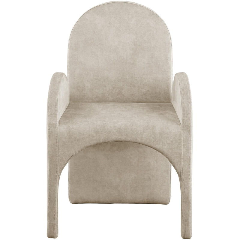 Meridian Summer Stone Velvet Dining Arm Chair IMAGE 4