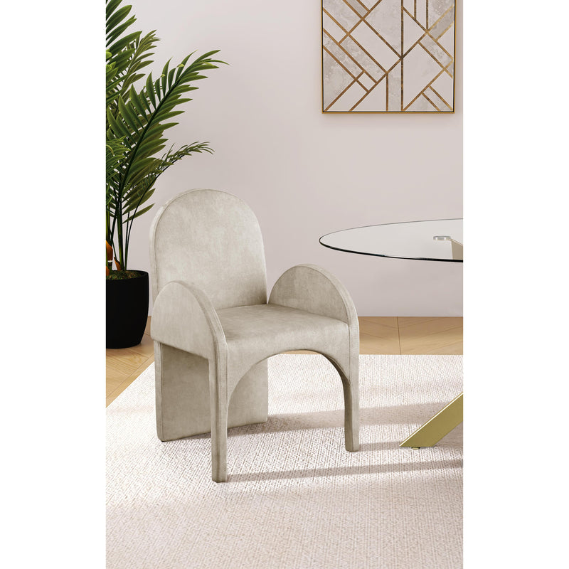 Meridian Summer Stone Velvet Dining Arm Chair IMAGE 6