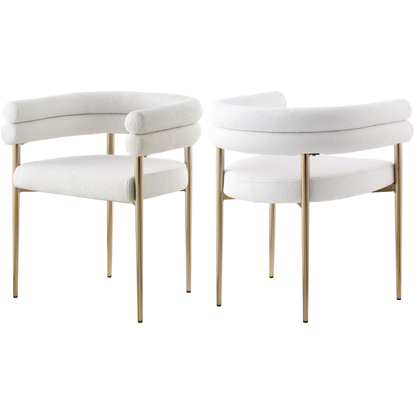 Meridian Brielle Cream Fabric Dining Chair IMAGE 1