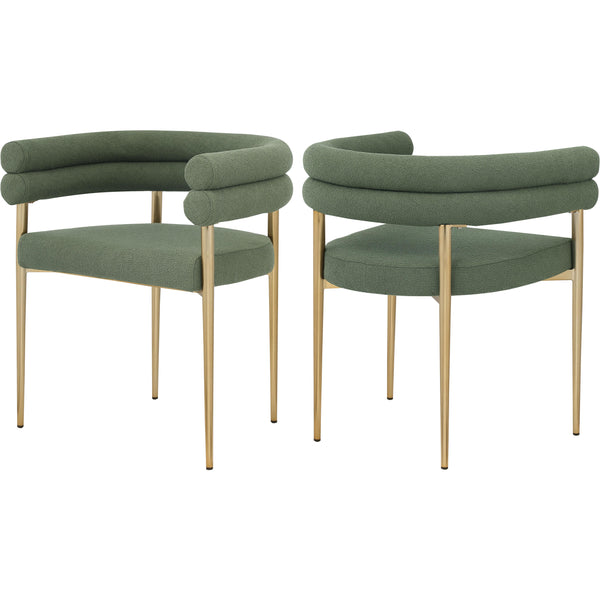 Meridian Brielle Green Fabric Dining Chair IMAGE 1