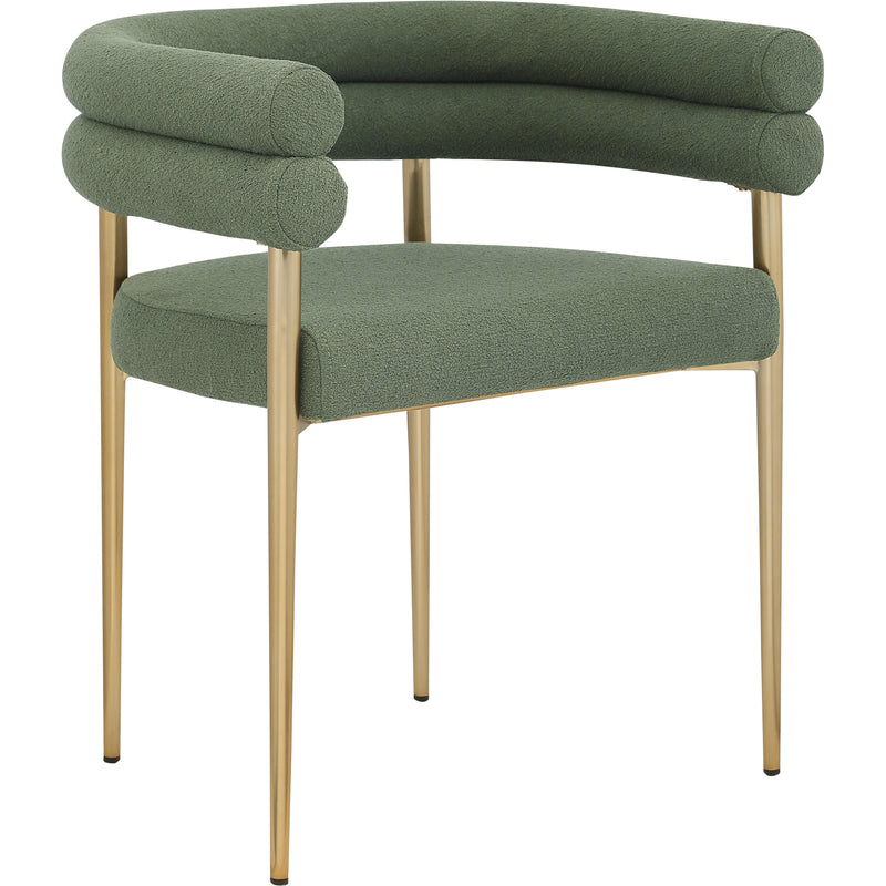 Meridian Brielle Green Fabric Dining Chair IMAGE 3