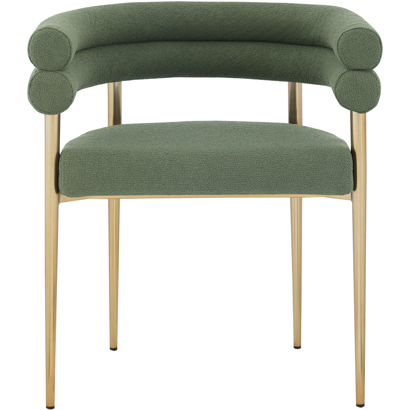 Meridian Brielle Green Fabric Dining Chair IMAGE 4