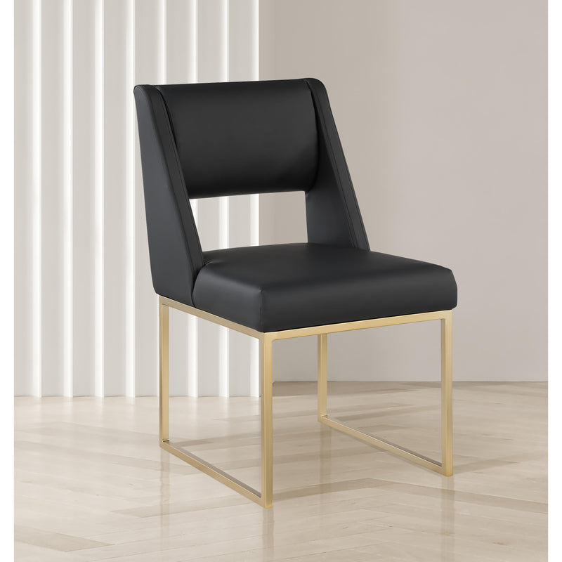 Meridian Jayce Black Vegan Leather Dining Chair IMAGE 2