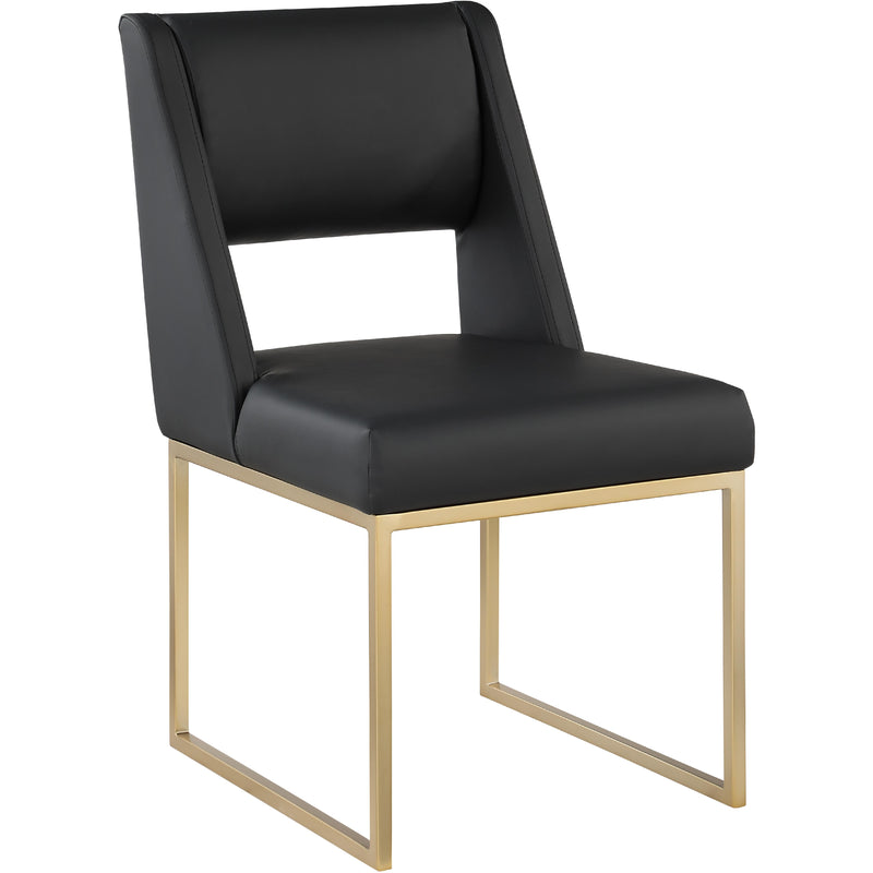 Meridian Jayce Black Vegan Leather Dining Chair IMAGE 5