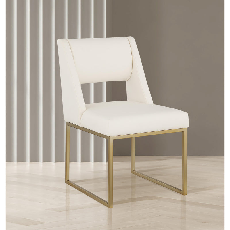 Meridian Jayce Cream Vegan Leather Dining Chair IMAGE 2