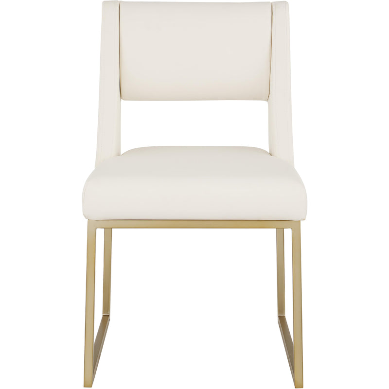 Meridian Jayce Cream Vegan Leather Dining Chair IMAGE 4