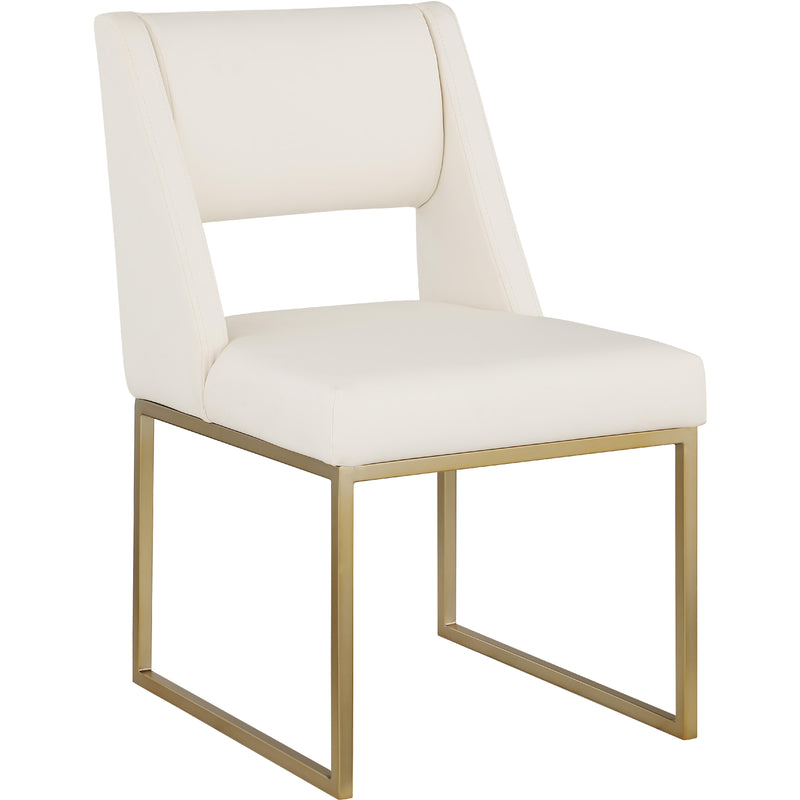 Meridian Jayce Cream Vegan Leather Dining Chair IMAGE 5