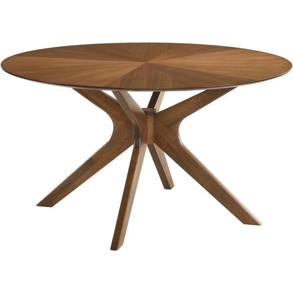 Meridian Woodson Rich Walnut Veneer Dining Table IMAGE 1