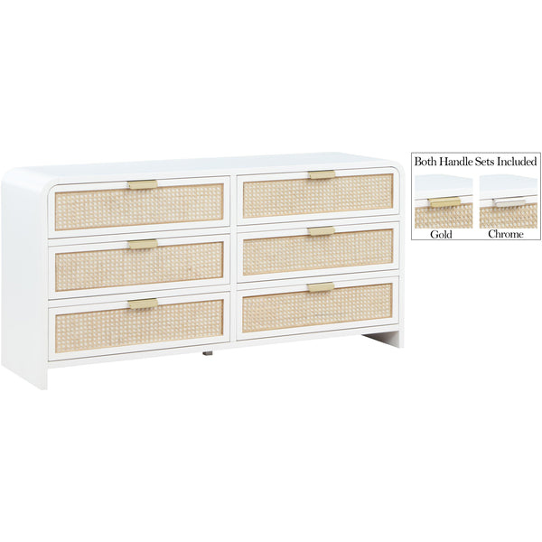 Meridian Sage White Dresser IMAGE 1