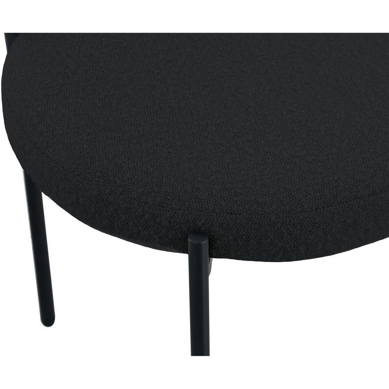 Meridian Beacon Black Boucle Fabric Dining Chair IMAGE 6