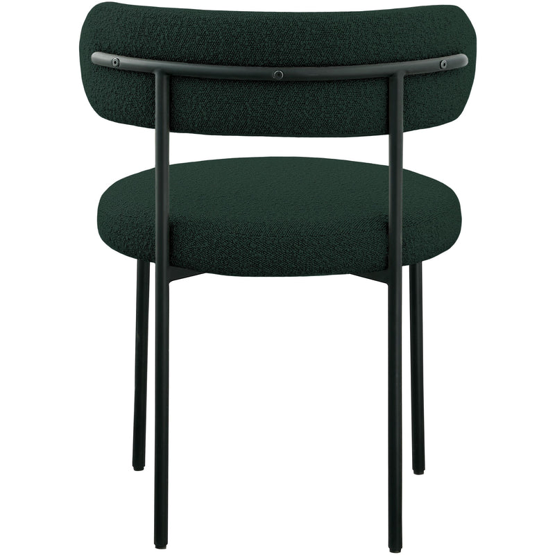 Meridian Beacon Green Boucle Fabric Dining Chair IMAGE 2