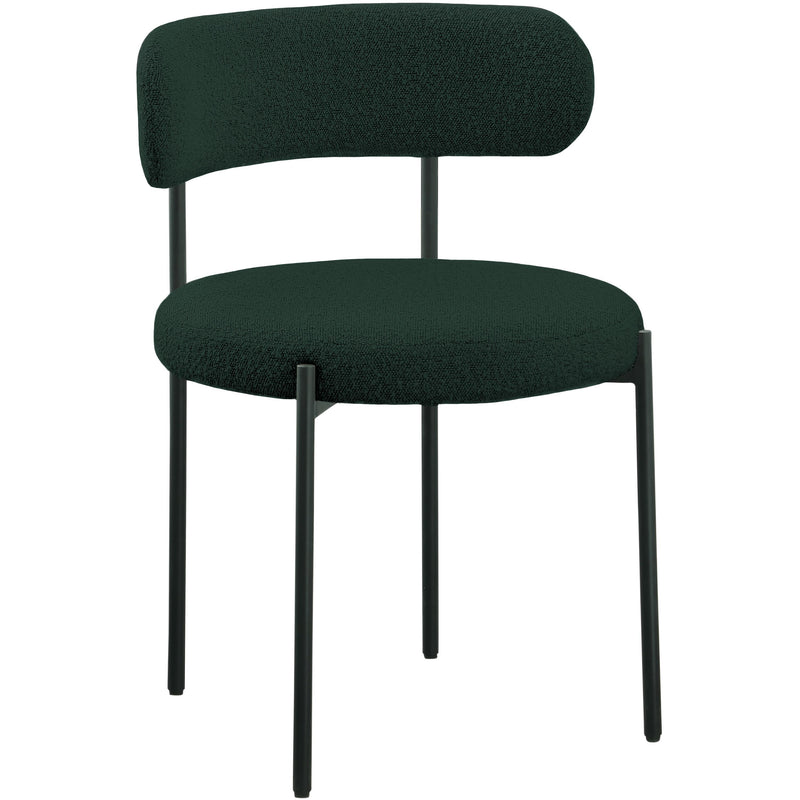 Meridian Beacon Green Boucle Fabric Dining Chair IMAGE 3