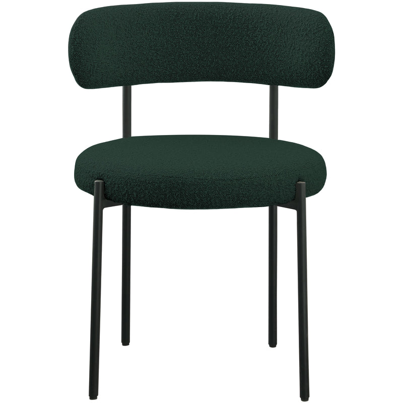 Meridian Beacon Green Boucle Fabric Dining Chair IMAGE 4