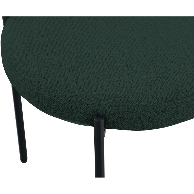 Meridian Beacon Green Boucle Fabric Dining Chair IMAGE 6