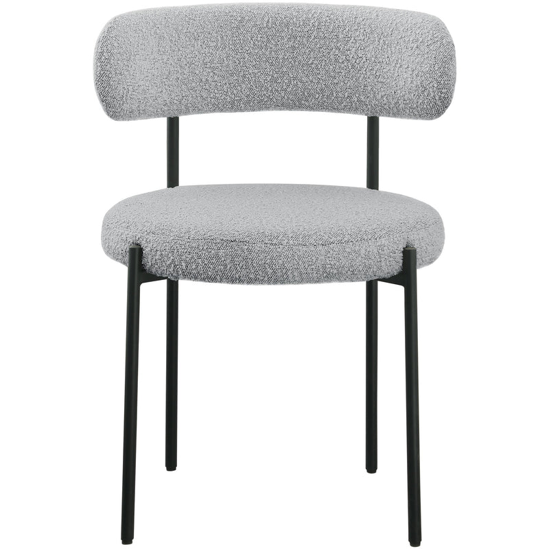 Meridian Beacon Grey Boucle Fabric Dining Chair IMAGE 4