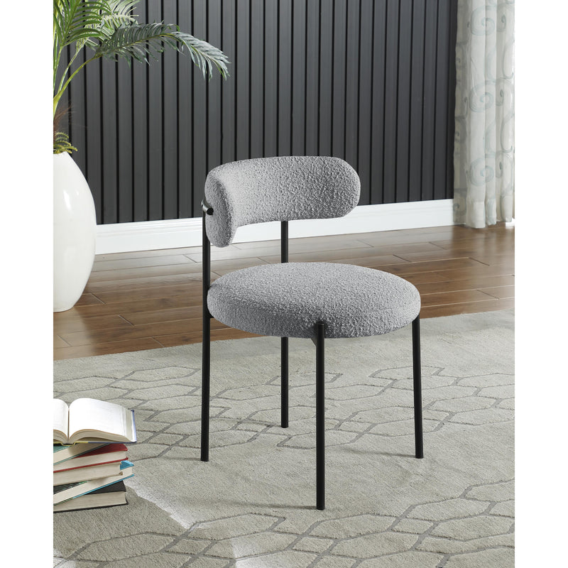 Meridian Beacon Grey Boucle Fabric Dining Chair IMAGE 7