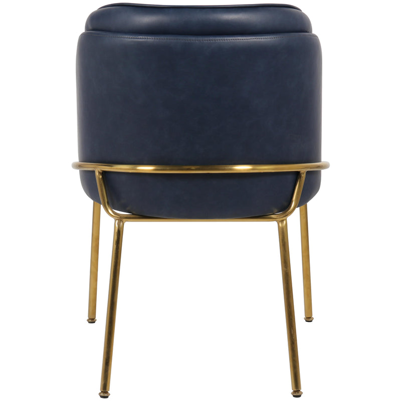 Meridian Jagger Navy Vegan Leather Dining Chair IMAGE 2