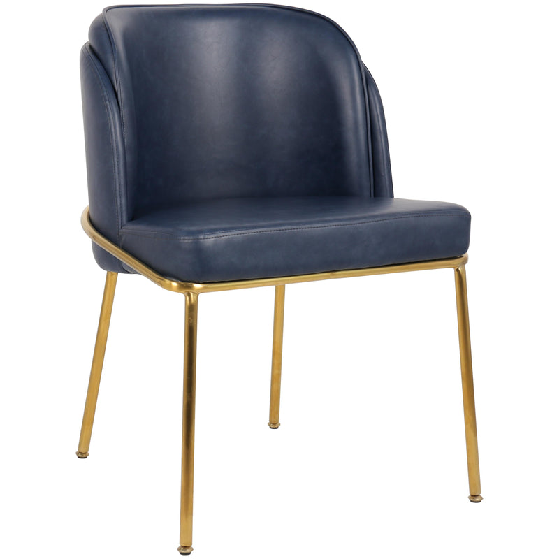 Meridian Jagger Navy Vegan Leather Dining Chair IMAGE 3