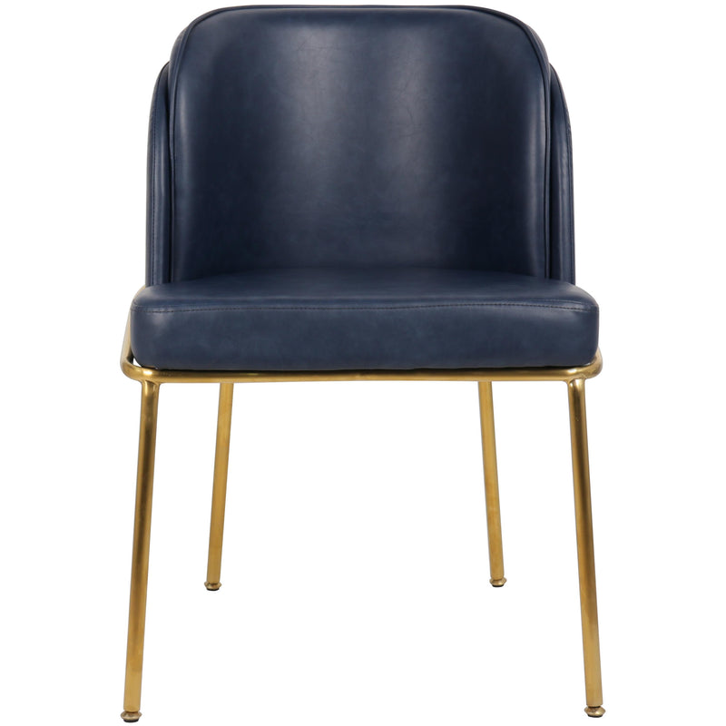 Meridian Jagger Navy Vegan Leather Dining Chair IMAGE 4