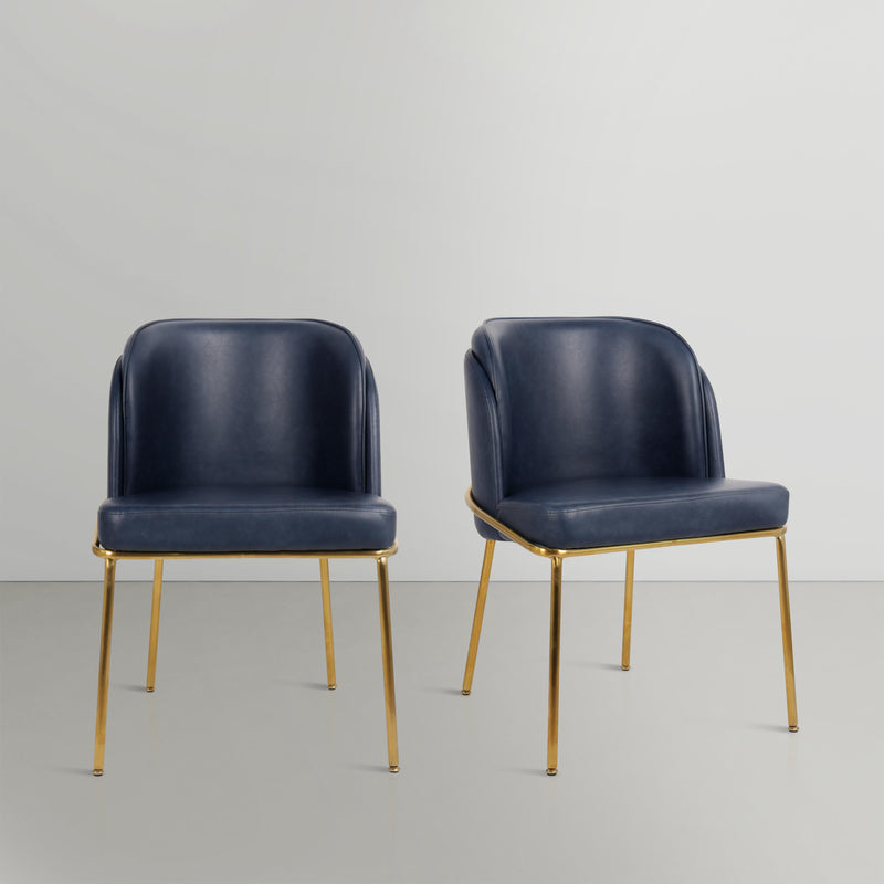 Meridian Jagger Navy Vegan Leather Dining Chair IMAGE 8