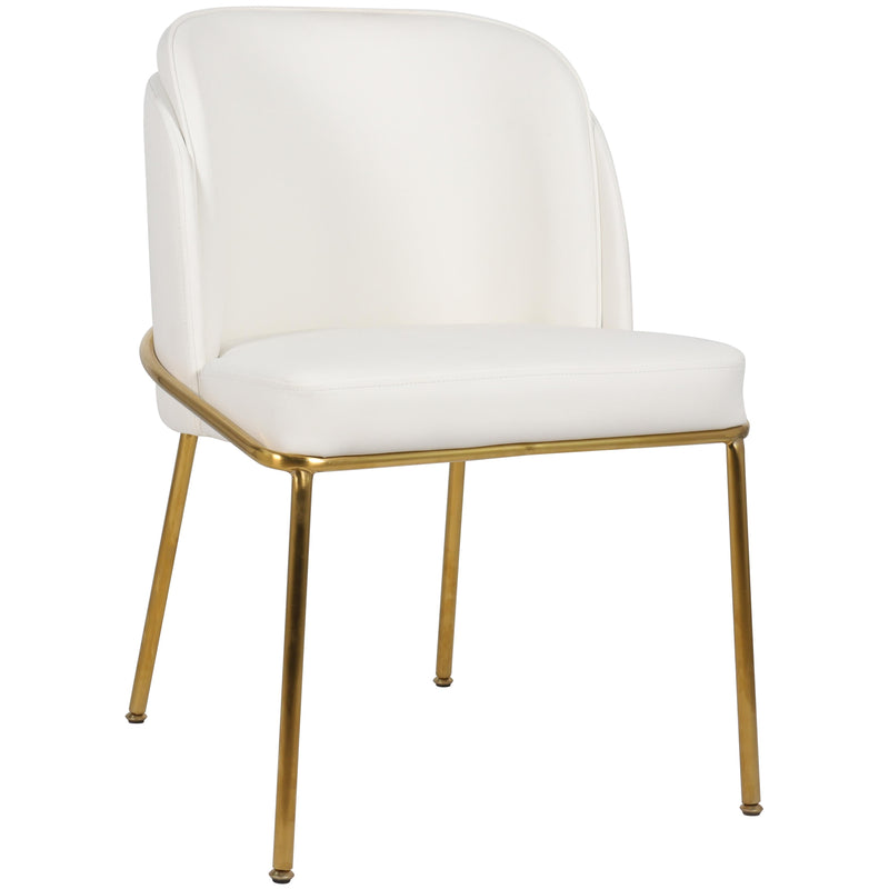 Meridian Jagger White Vegan Leather Dining Chair IMAGE 3