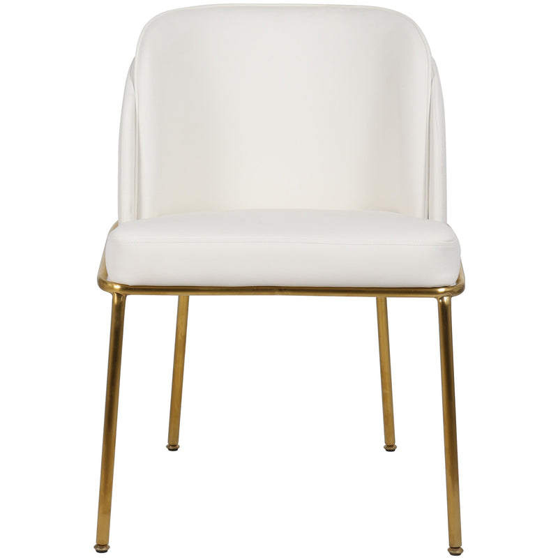 Meridian Jagger White Vegan Leather Dining Chair IMAGE 4