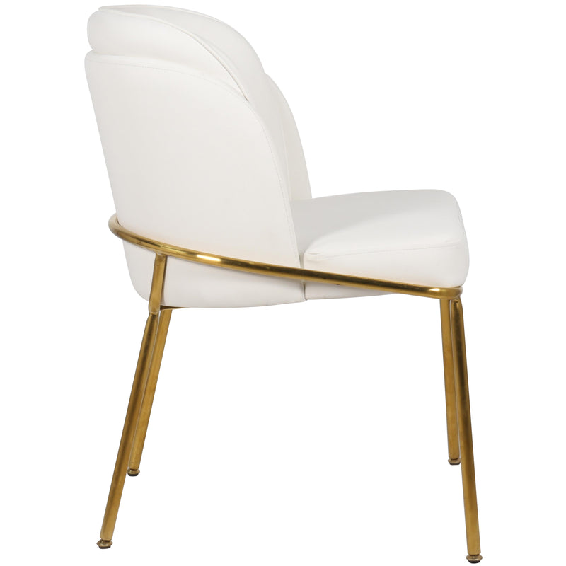 Meridian Jagger White Vegan Leather Dining Chair IMAGE 5