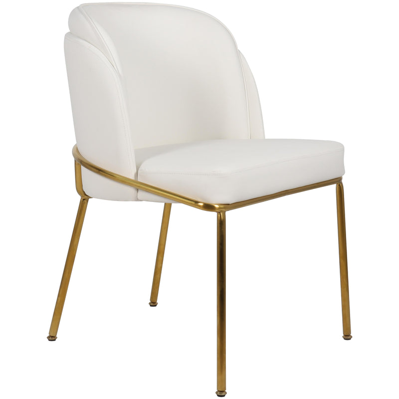 Meridian Jagger White Vegan Leather Dining Chair IMAGE 6