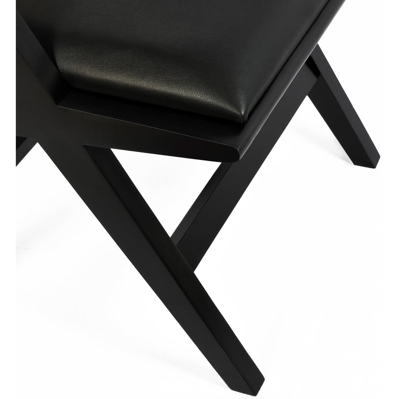 Meridian Abby Black Vegan Leather Dining Arm Chair IMAGE 11