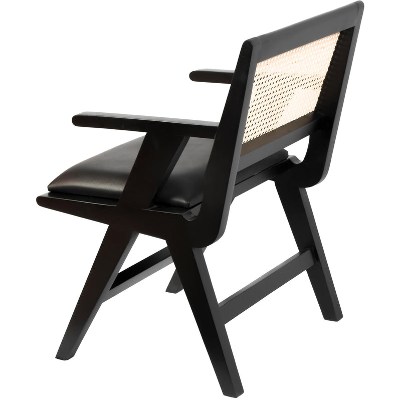 Meridian Abby Black Vegan Leather Dining Arm Chair IMAGE 7