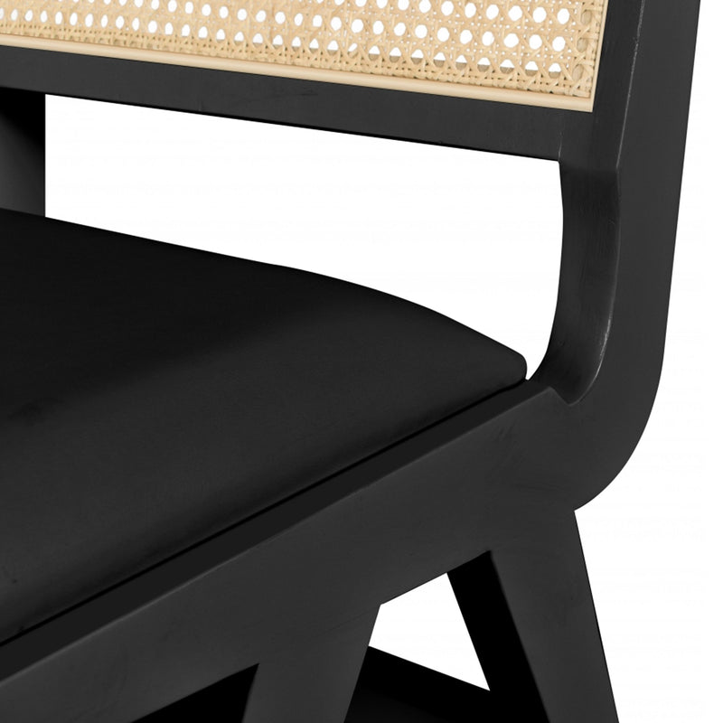 Meridian Abby Black Vegan Leather Dining Side Chair IMAGE 10