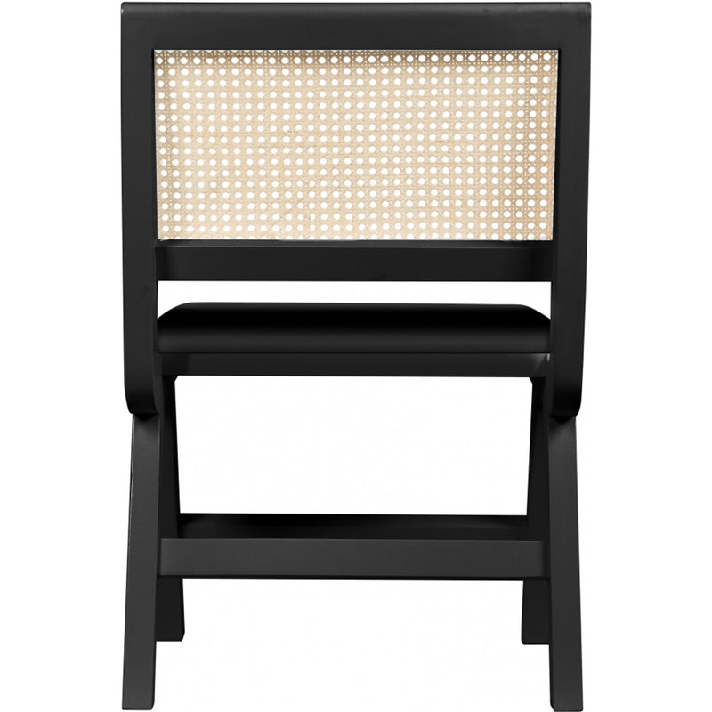 Meridian Abby Black Vegan Leather Dining Side Chair IMAGE 3