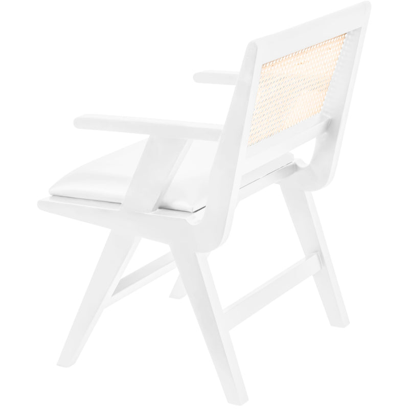 Meridian Abby Cream Vegan Leather Dining Arm Chair IMAGE 7