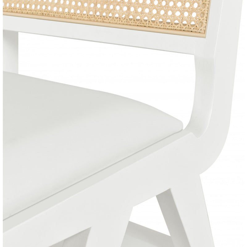 Meridian Abby Cream Vegan Leather Dining Side Chair IMAGE 10