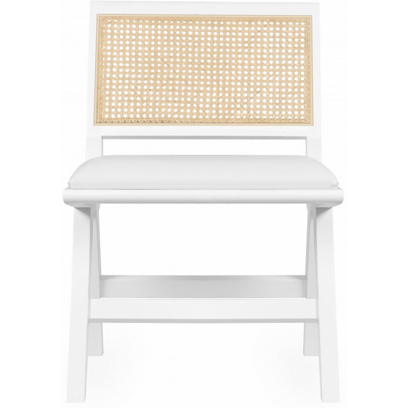 Meridian Abby Cream Vegan Leather Dining Side Chair IMAGE 5