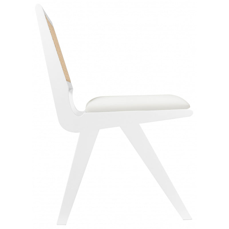 Meridian Abby Cream Vegan Leather Dining Side Chair IMAGE 6